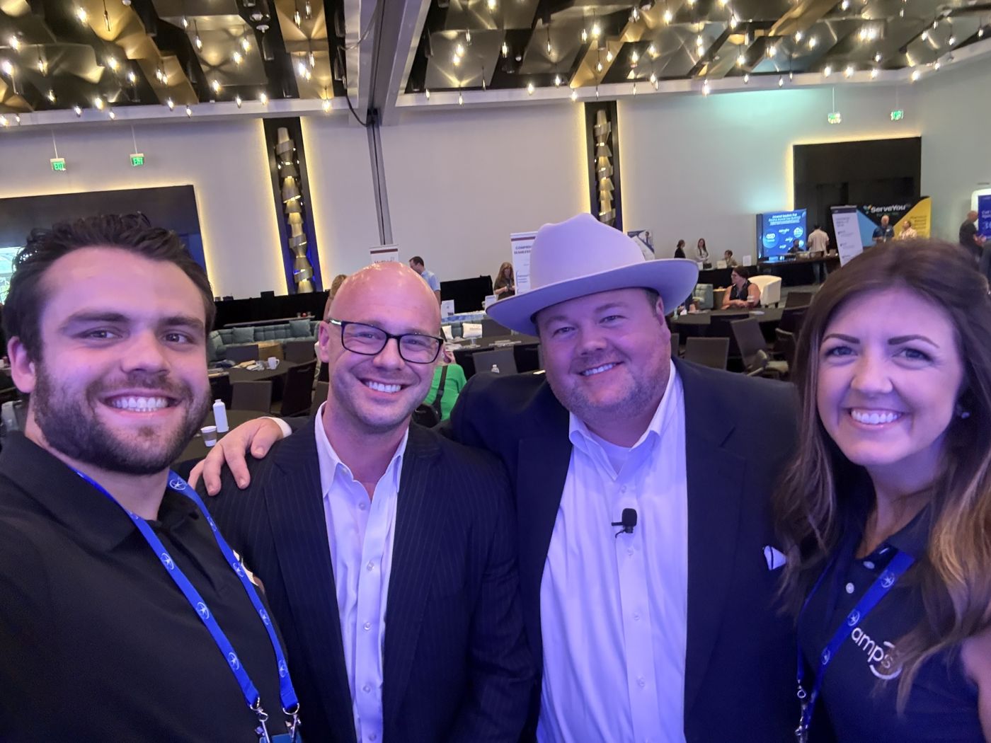 Trey Hinson with colleagues at a conference