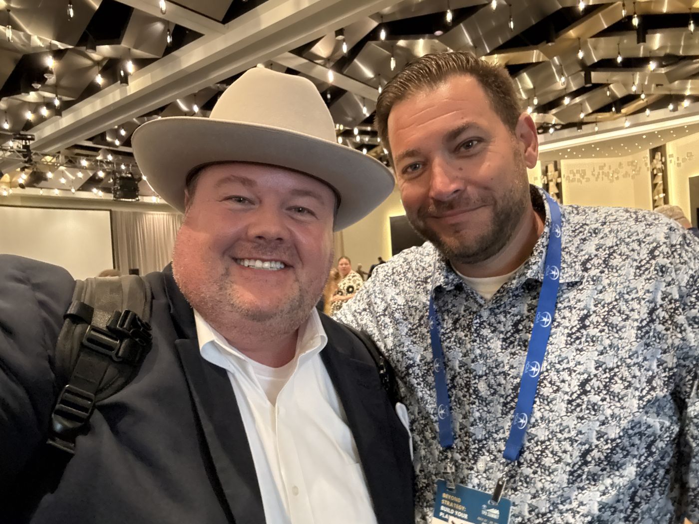 Trey Hinson with an industry colleague